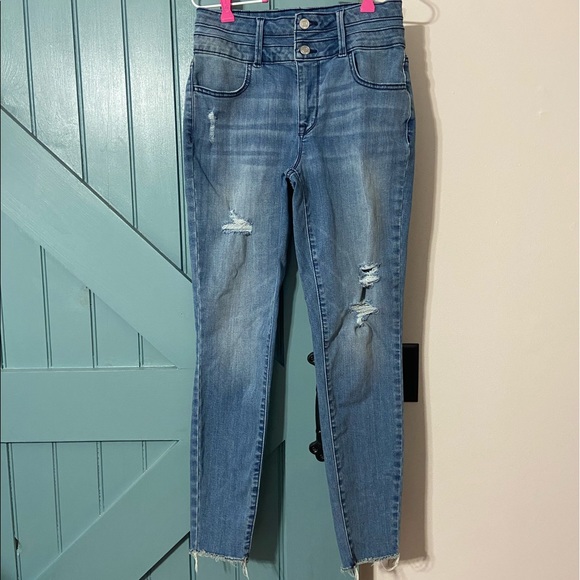 Maurices Denim - Maurice’s Super High Distressed Button Fly Jeans Size Small